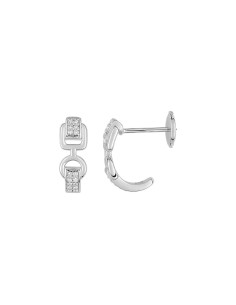 BOUCLES D'OREILLES DORMEUSES FEMME CRISTAL DE SWAROVSKI ARGENT SCINTILLANT  - INDOCOLITE