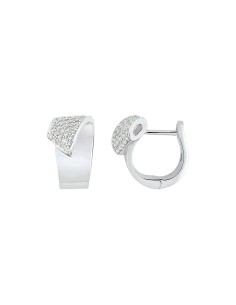 BOUCLES D'OREILLES FEMME GUY LAROCHE - CRÉOLES ARGENT ET OXYDES DE ZIRCONIUM