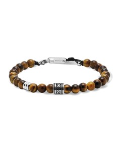 BRACELET HOMME ARABESQUE ROCHET - TALISMAN - OEIL DE TIGRE ET ACIER