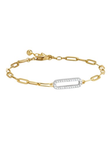 bracelet maillons femme charles garnier,bijoux trèfle plaqué or