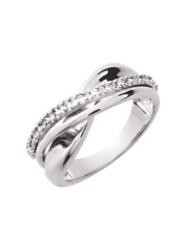 BAGUE MURAT PARIS ARGENT  - VAGUES OXYDES DE ZIRCONIUM